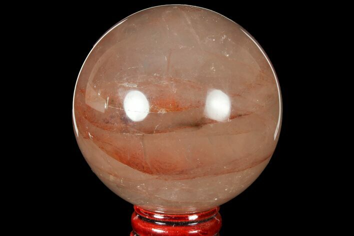 Polished Hematoid (Harlequin) Quartz Sphere - Madagascar #121638